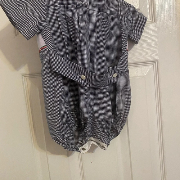 Wish Upon A Star Smocked Crab Bubble Romper - Picture 7 of 10